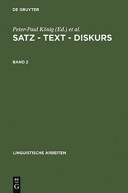 E-Book (pdf) Satz  Text  Diskurs / Satz  Text  Diskurs. Band 2 von 