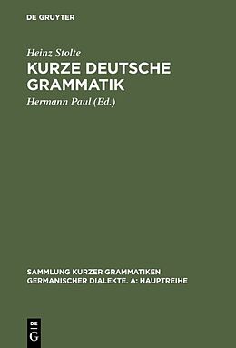 E-Book (pdf) Kurze deutsche Grammatik von Heinz Stolte