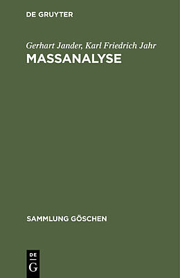E-Book (pdf) Maßanalyse von Gerhart Jander, Karl Friedrich Jahr