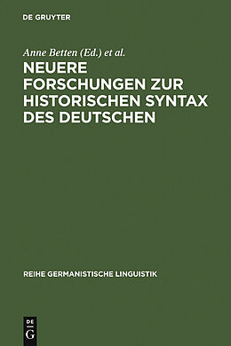 E-Book (pdf) Neuere Forschungen zur historischen Syntax des Deutschen von 