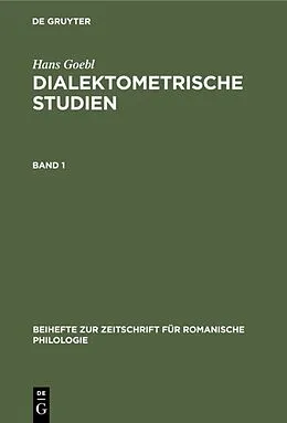 E-Book (pdf) Dialektometrische Studien. Band 1 von Hans Goebl