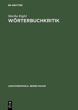 E-Book (pdf) Wörterbuchkritik von Martha Ripfel
