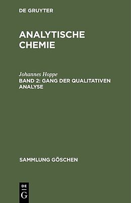 E-Book (pdf) Johannes Hoppe: Analytische Chemie / Gang der qualitativen Analyse von Johannes Hoppe