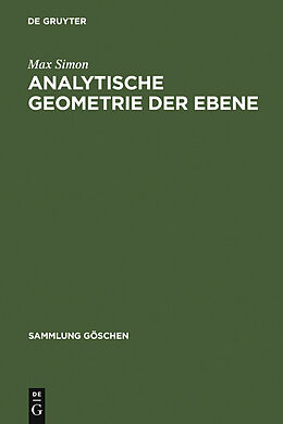 E-Book (pdf) Analytische Geometrie der Ebene von Max Simon