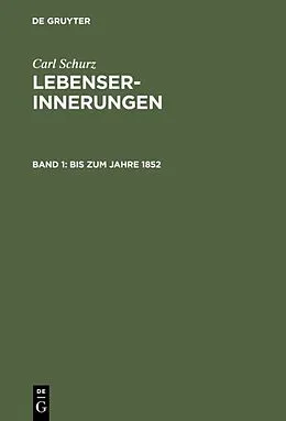 PDF Bis zum Jahre 1852 von Carl Schurz