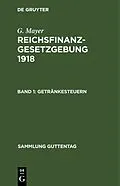 E-Book (pdf) Getränkesteuern von G. Mayer