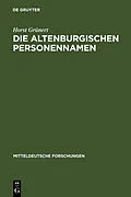 E-Book (pdf) Die Altenburgischen Personennamen von Horst Grünert