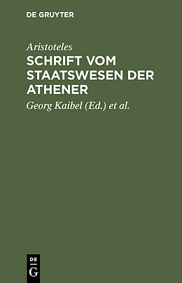 E-Book (pdf) Schrift vom Staatswesen der Athener von Aristoteles