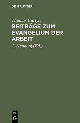 E-Book (pdf) Beiträge zum Evangelium der Arbeit von Thomas Carlyle