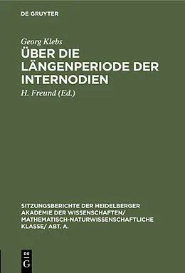 PDF Über die Längenperiode der Internodien von Georg Klebs