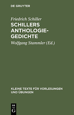 E-Book (pdf) Schillers Anthologie-Gedichte von Friedrich Schiller