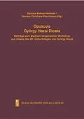 PDF Opuscula György Hazai Dicata von