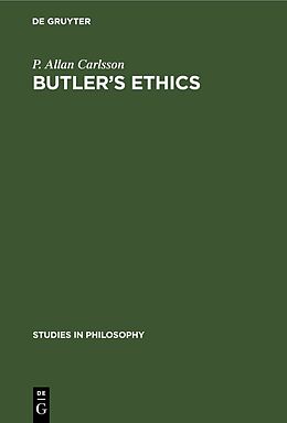 Livre Relié Butler's Ethics de P. Allan Carlsson