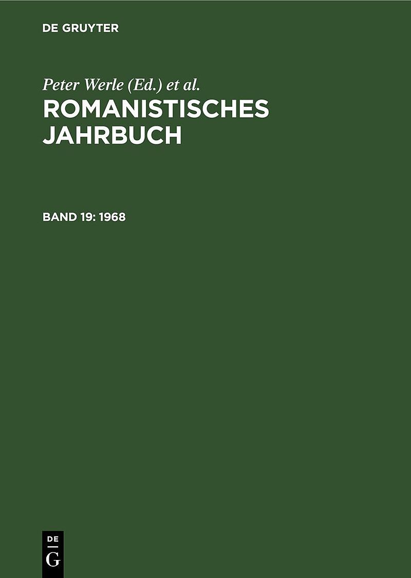 Romanistisches Jahrbuch / 1968