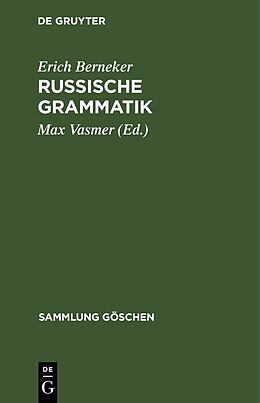 Fester Einband Russische Grammatik von Erich Berneker