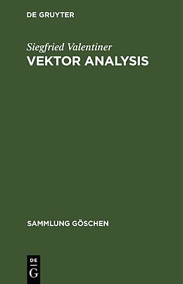 Fester Einband Vektor analysis von Siegfried Valentiner