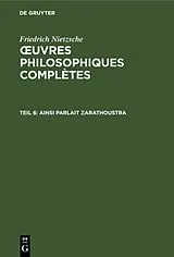 Fester Einband Ainsi parlait Zarathoustra von Friedrich Nietzsche