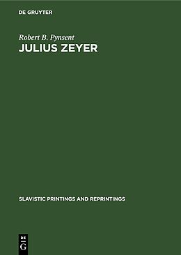 Livre Relié Julius Zeyer de Robert B. Pynsent