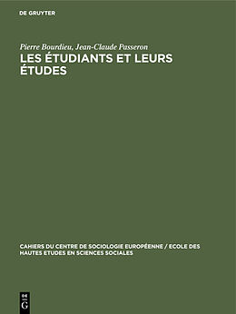 Livre Relié Les étudiants et leurs études de Pierre Bourdieu, Jean-Claude Passeron