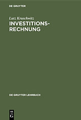 Fester Einband Investitionsrechnung von Lutz Kruschwitz