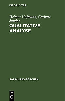 Fester Einband Qualitative Analyse von Helmut Hofmann, Gerhart Jander