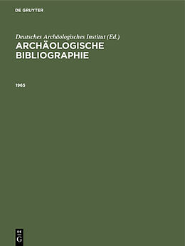 E-Book (pdf) Archäologische Bibliographie / 1965 von 