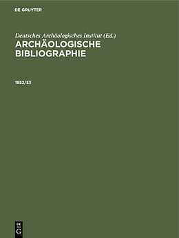 E-Book (pdf) Archäologische Bibliographie / 1952/53 von 