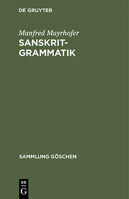 E-Book (pdf) Sanskrit-Grammatik von Manfred Mayrhofer