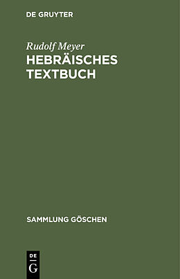 E-Book (pdf) Hebräisches Textbuch von Rudolf Meyer