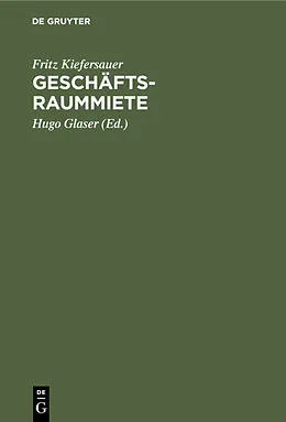 E-Book (pdf) Geschäftsraummiete von Fritz Kiefersauer