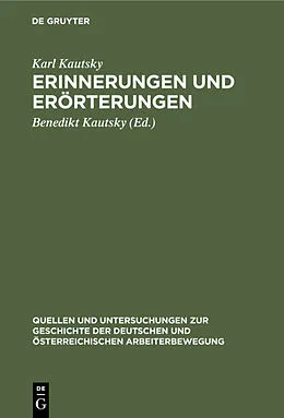 E-Book (pdf) Erinnerungen und Erörterungen von Karl Kautsky