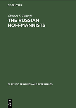 eBook (pdf) The Russian Hoffmannists de Charles E. Passage