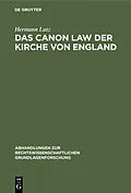 E-Book (pdf) Das Canon Law der Kirche von England von Hermann Lutz