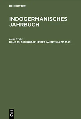 E-Book (pdf) Bibliographie der Jahre 1944 bis 1946 von Hans Krahe