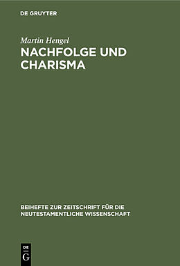 E-Book (pdf) Nachfolge und Charisma von Martin Hengel