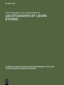 eBook (pdf) Les étudiants et leurs études de Pierre Bourdieu, Jean-Claude Passeron