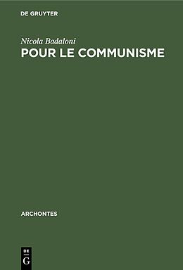 eBook (pdf) Pour le communisme de Nicola Badaloni