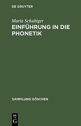 E-Book (pdf) Einführung in die Phonetik von Maria Schubiger