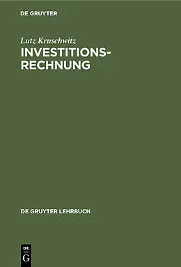 E-Book (pdf) Investitionsrechnung von Lutz Kruschwitz