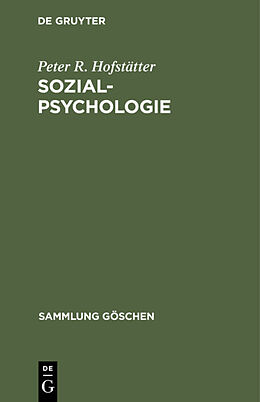 E-Book (pdf) Sozialpsychologie von Peter R. Hofstätter