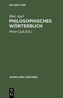 E-Book (pdf) Philosophisches Wörterbuch von Max Apel