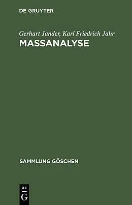PDF Massanalyse von Gerhart Jander, Karl Friedrich Jahr