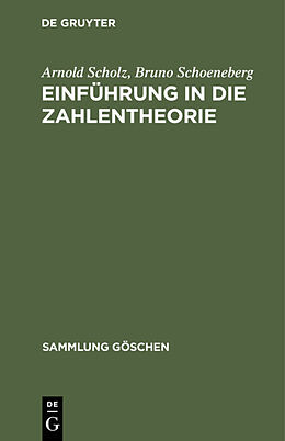 E-Book (pdf) Einführung in die Zahlentheorie von Arnold Scholz, Bruno Schoeneberg