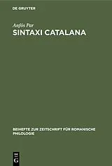 Fester Einband Sintaxi catalana von Anfós Par