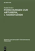 E-Book (pdf) Forschungen zur Artusepik, I. Ivainstudien von Rudolf Zenker