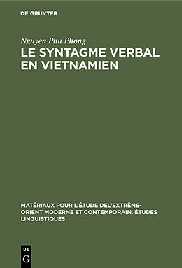 eBook (pdf) Le syntagme verbal en vietnamien de Nguyen Phu Phong