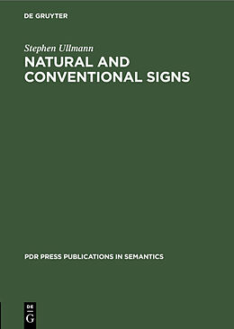 Livre Relié Natural and Conventional Signs de Stephen Ullmann