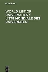 eBook (pdf) World List of Universities / Liste Mondiale des Universites de 