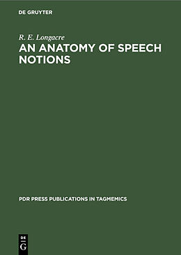 Livre Relié An anatomy of speech notions de R. E. Longacre