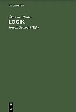PDF Logik von Ákos von Pauler